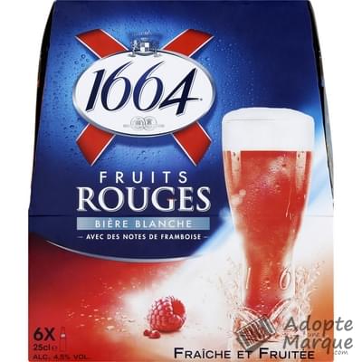 1664 Bière aromatisée aux Fruits Rouges 4,5% vol. Les 6 bouteilles de 25CL