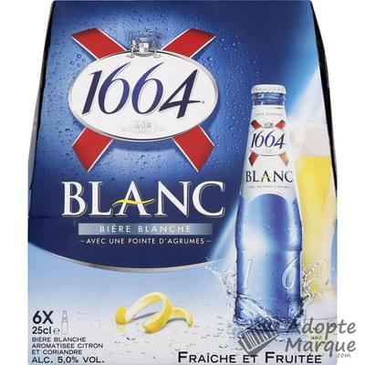 1664 Bière Blanche 5% vol. Les 6 bouteilles de 25CL
