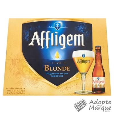Affligem Bière blonde d'Abbaye - 6,7% vol. Les 20 bouteilles de 25CL