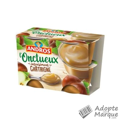 Andros Dessert l'Onctueux à la Châtaigne Les 4 pots de 97G