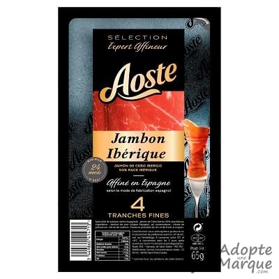 Aoste Pata Negra - Jambon cru La barquette de 4 tranches - 65G