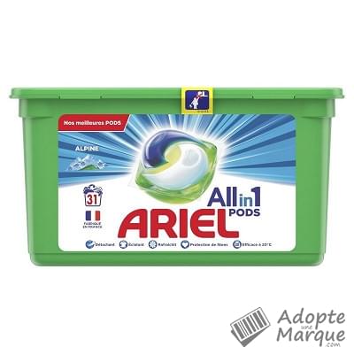 Ariel All in 1 PODS - Lessive en capsules Alpine La boîte de 31 doses