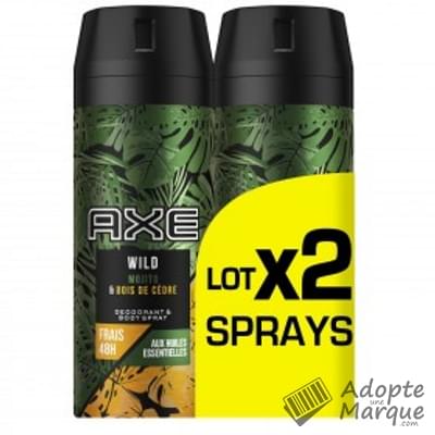 Axe Déodorant anti-transpirant - Wild Les 2 sprays de 150ML