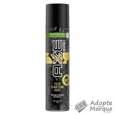 Axe Déodorant Éco Spray Yuzu & Matcha Vert Le spray de 85ML