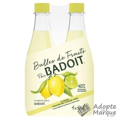 Badoit Bulles de Fruits - Citron & Touche de Citron Vert Les 4 bouteilles de 40CL