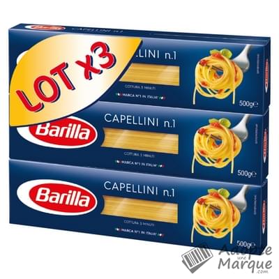 Barilla Capellini Les 3 boîtes de 500G