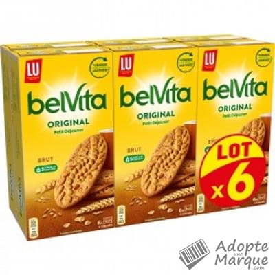 BelVita Biscuits aux céréales - Brut de Céréales Les 6 paquets de 400G