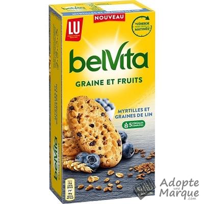 BelVita Graine & Fruits - Biscuits aux Myrtilles & graines de Lin Le paquet de 270G