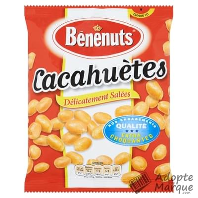 Bénénuts Cacahuètes délicatement Salées Le sachet de 220G