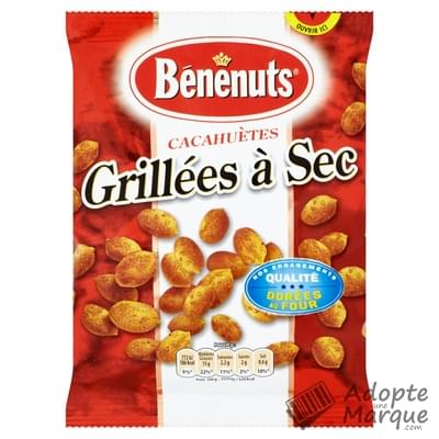 Bénénuts Cacahuètes Grillées à Sec Le sachet de 200G
