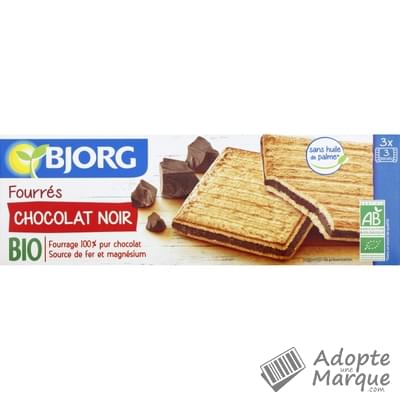 Bjorg Biscuits fourrés au Chocolat Noir Le paquet de 225G
