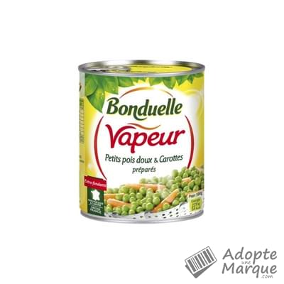 Bonduelle Vapeur - Petits Pois Doux & Carottes La conserve de 610G (530G égoutté)