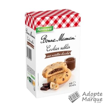 Bonne Maman Cookies Sablés Coeur Noisette Chocolat Le paquet de 200G