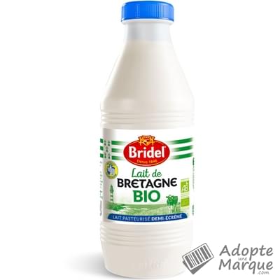 Bridel Lait frais demi-écrémé BIO La bouteille de 1L