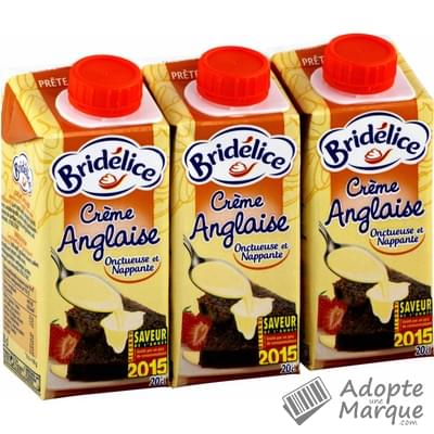 Bridélice Crème anglaise Onctueuse & Nappante Les 3 briques de 20CL