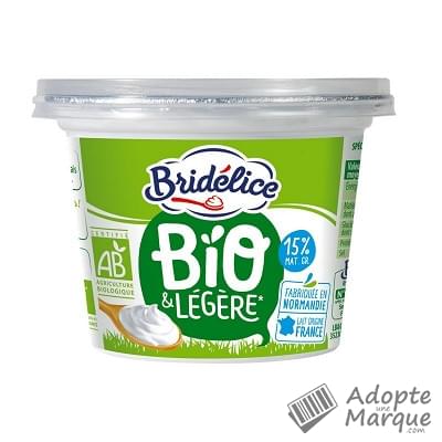 Bridélice Crème fraîche Bio 15%MG Le pot de 20CL