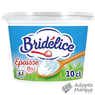 Bridélice Crème légère épaisse 15%MG Le pot de 10CL