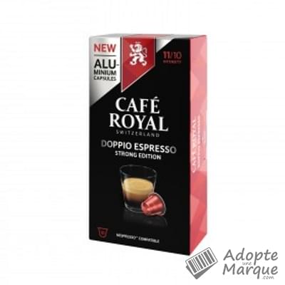 Café Royal Café en dosettes - Doppio Expresso (Compatible avec Nespresso) La boîte de 10 capsules - 58G