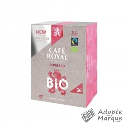 Café Royal Café en dosettes - Espresso Bio (Compatible avec Nespresso) La boîte de 36 capsules - 180G