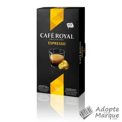 Café Royal Café en dosettes - Espresso (Compatible avec Nespresso) La boîte de 10 capsules - 50G