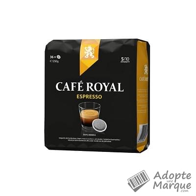 Café Royal Café en dosettes - Espresso (Compatible avec Senseo) La boîte de 36 capsules - 250G