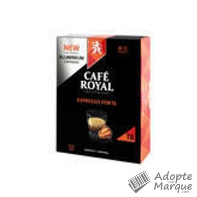 Café Royal Café en dosettes - Espresso Forte (Compatible avec Nespresso) La boîte de 18 capsules - 93G