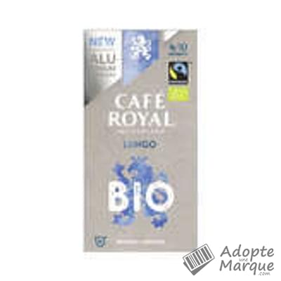 Café Royal Café en dosettes - Lungo Bio (Compatible avec Nespresso) La boîte de 10 capsules - 50G
