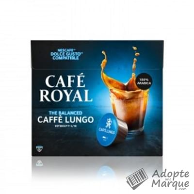 Café Royal Café en dosettes - Lungo (Compatible avec Nescafé & Dolce Gusto) La boîte de 16 capsules - 102G