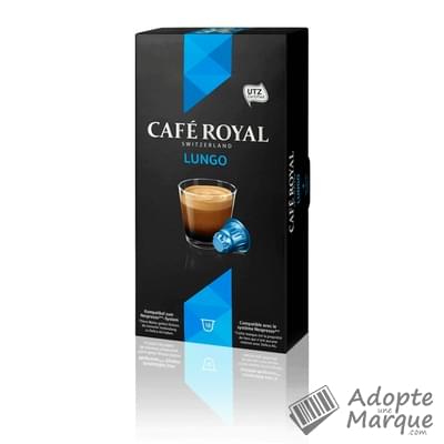 Café Royal Café en dosettes - Lungo (Compatible avec Nespresso) La boîte de 10 capsules - 53G