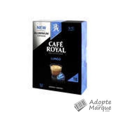 Café Royal Café en dosettes - Lungo (Compatible avec Nespresso) La boîte de 18 capsules - 95G