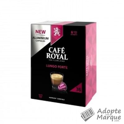 Café Royal Café en dosettes - Lungo Forte (Compatible avec Nespresso) La boîte de 36 capsules - 198G