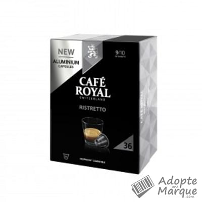 Café Royal Café en dosettes - Ristretto (Compatible avec Nespresso) La boîte de 36 capsules - 190G
