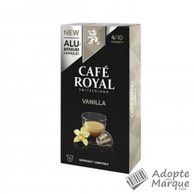 Café Royal Café en dosettes - Vanille (Compatible avec Nespresso) La boîte de 10 capsules - 50G