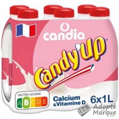 Candia Candy'Up - Boisson lactée goût Fraise Les 6 bouteilles de 1L