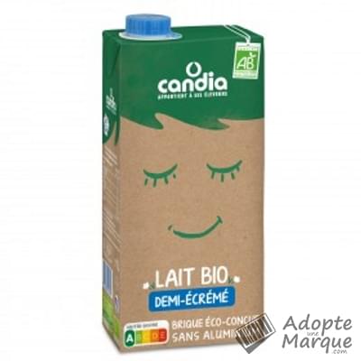 Candia Lait demi-écrémé Bio La brique de 1L