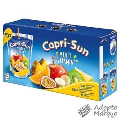 Capri-Sun Boisson au jus de fruits - Multivitamines Les 10 gourdes de 20CL