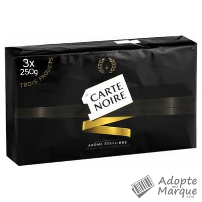 Carte Noire Café moulu Pur Arabica Les 3 paquets de 250G