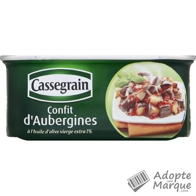 Cassegrain Confit d'aubergines à l'huile d'olive vierge-extra La conserve de 185G