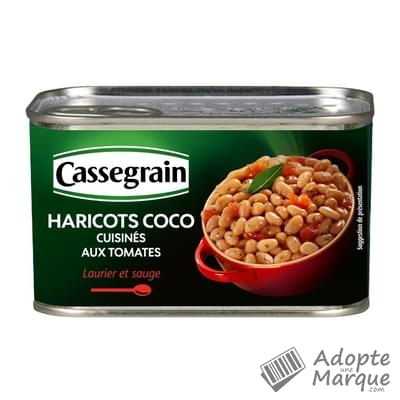 Cassegrain Haricots Coco cuisinés aux tomates La conserve de 435G