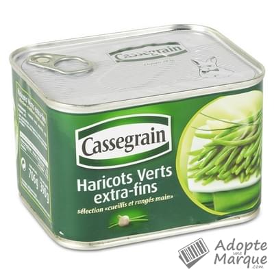 Cassegrain Haricots Verts extra-fins Sélection cueillis et rangés main La conserve de 400G