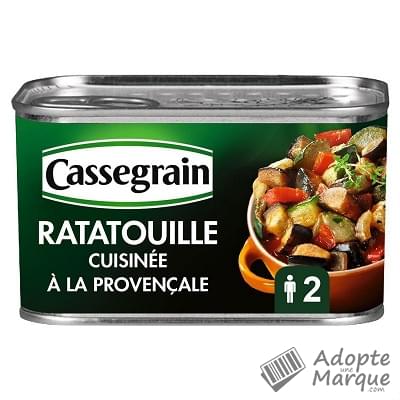 Cassegrain Ratatouille cuisinée à la Provençale à l'huile d'olive vierge-extra La conserve de 380G