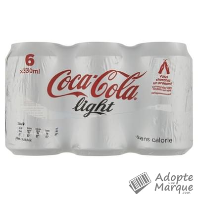 Coca Cola Light - Boisson rafraîchissante aux extraits végétaux Les 6 canettes de 33CL