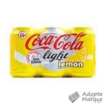 Coca Cola Light & Lemon - Boisson rafraîchissante aux extraits végétaux & Arômes Citron Les 6 canettes de 33CL