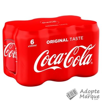 Coca Cola Original - Boisson rafraîchissante aux extraits végétaux Les 6 canettes de 33CL
