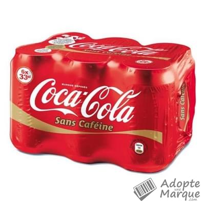 Coca Cola Sans Caféine - Boisson rafraîchissante aux extraits végétaux Les 6 canettes de 33CL