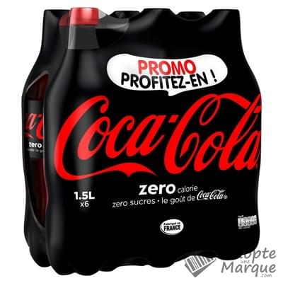 Coca Cola Zero - Boisson rafraîchissante aux extraits végétaux "Les 6 bouteilles de 1,5L"