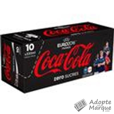 Coca Cola Zero - Boisson rafraîchissante aux extraits végétaux (Frigo Pack) Les 10 canettes de 33CL