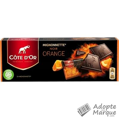Côte d'Or Mignonnette Chocolat Noir Orange Les 24 mignonettes de 10G