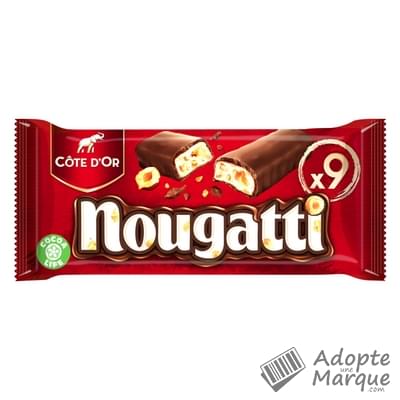 Côte d'Or Nougatti - Barres Chocolat fourré au Nougat Les 9 barres de 30G - 270G