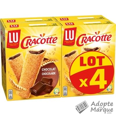 Cracotte Tartines croustillantes fourrée goût Chocolat Les 4 paquets de 200G